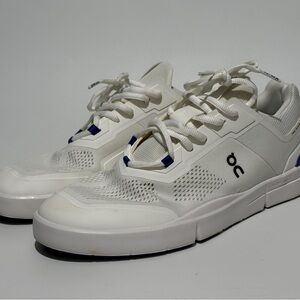 On Women's White Athletic Sneakers with Navy Accents